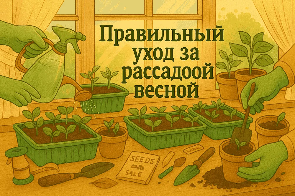 Правильный уход за рассадой весной
