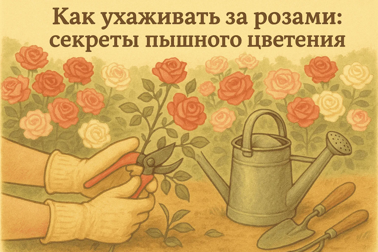 Как ухаживать за розами: секреты пышного цветения